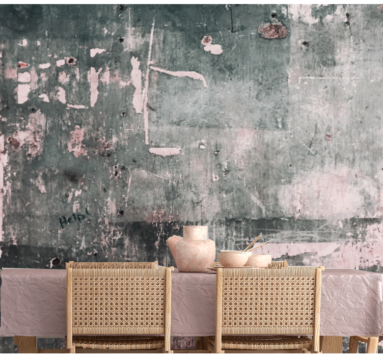 Gray and brown concrete stone wall mural - TenStickers