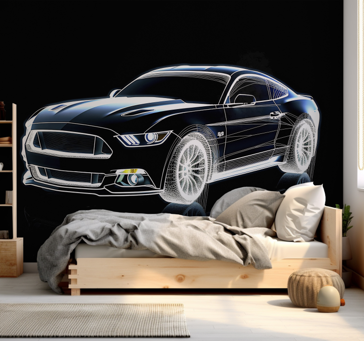 hologram deportive car Teenage wall murals - TenStickers