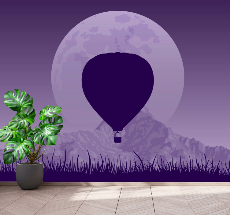 Hot Air Ballooning landscape wall mural - TenStickers