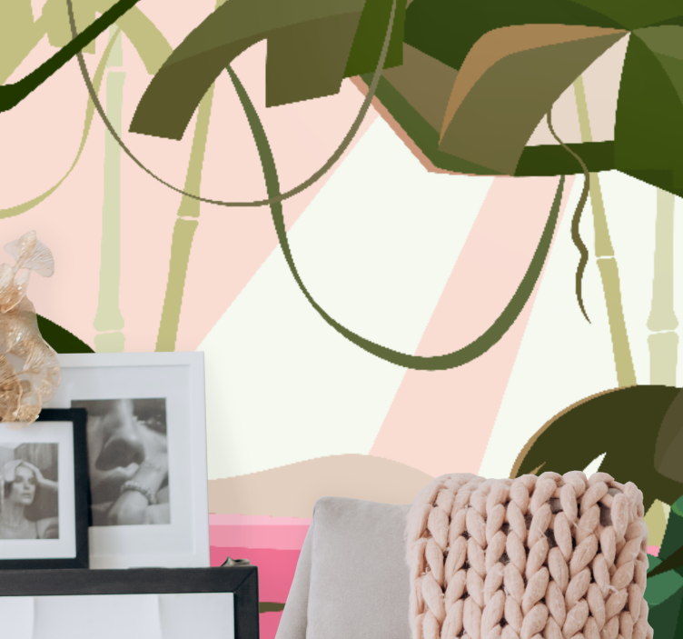 Jungle wall mural lush tropical landscape - TenStickers