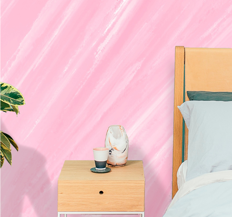 "Kawaii" Style pink paint Abstract Wall Murals - TenStickers