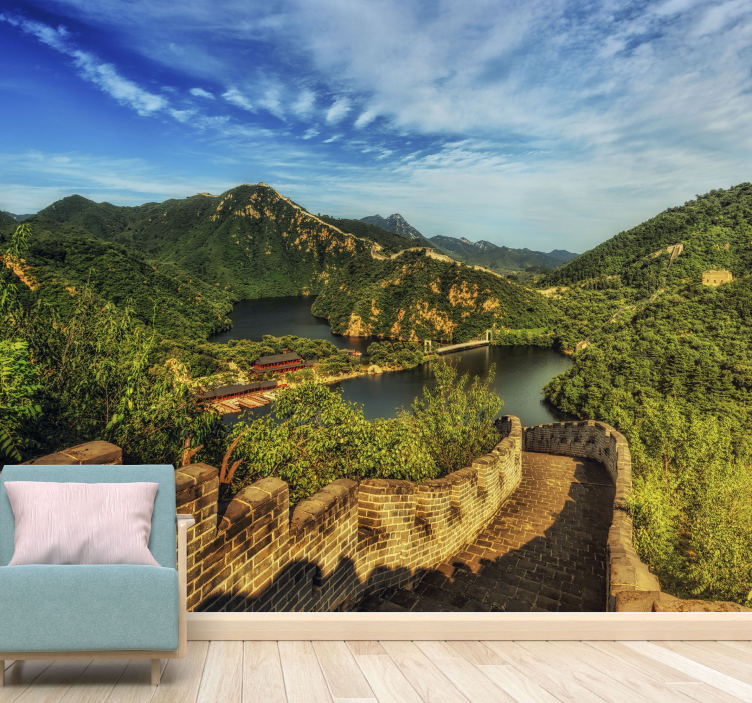 Landscape wall mural great wall view - TenStickers