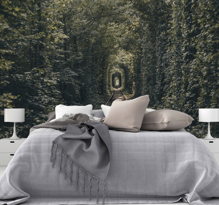 Landscape wall mural railway tunnel path - TenStickers