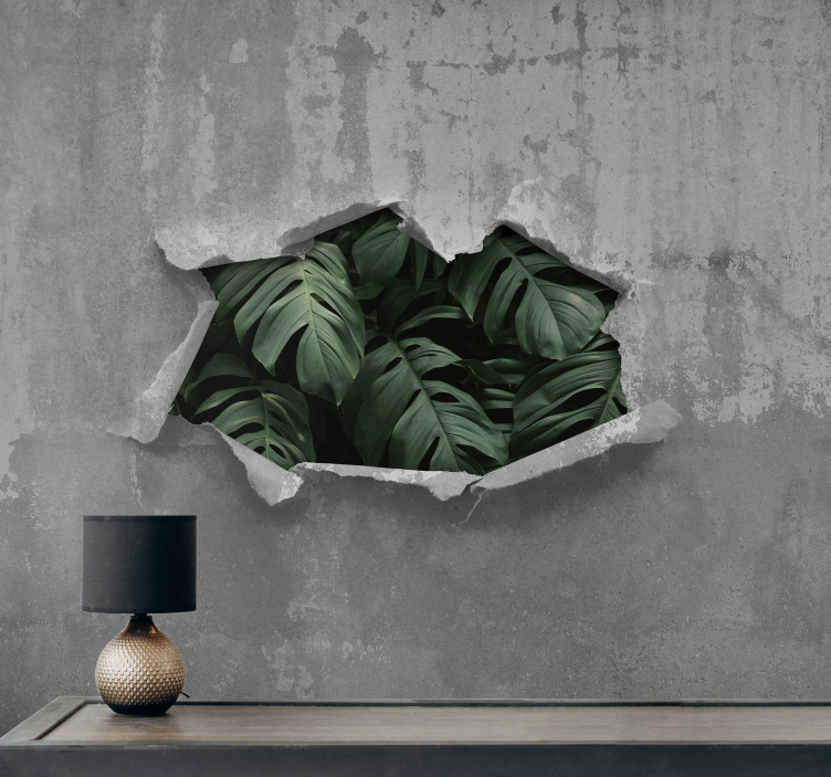 Leafy Green Details wall mural nature - TenStickers