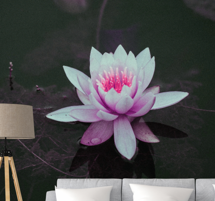 Lotus Blossom Elegance flower wall mural - TenStickers