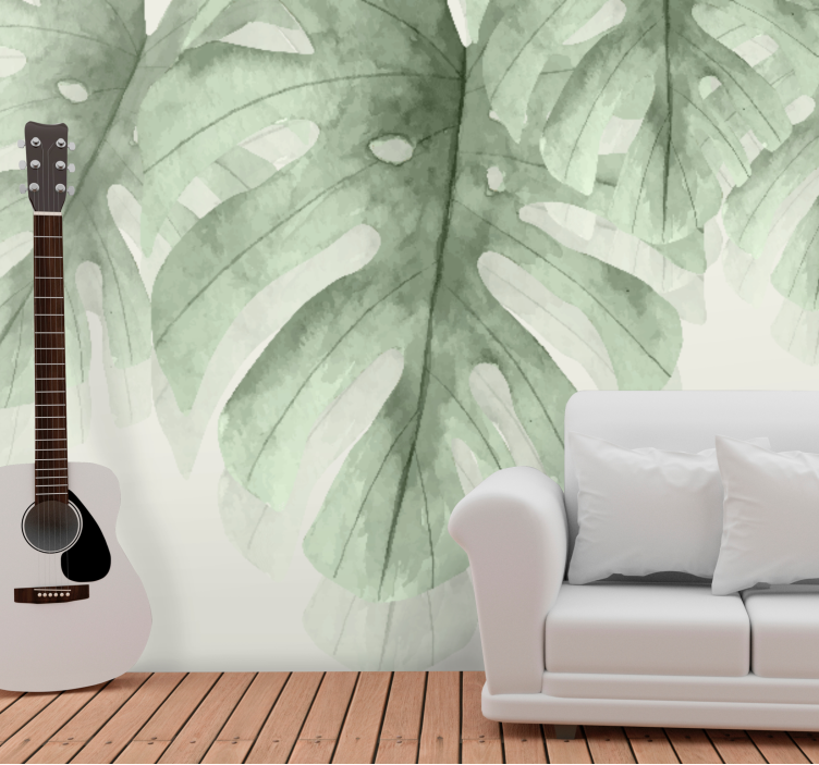 Big tropical leave wall mural nature - TenStickers
