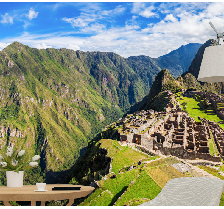 Machu Picchu Vista city wall mural - TenStickers