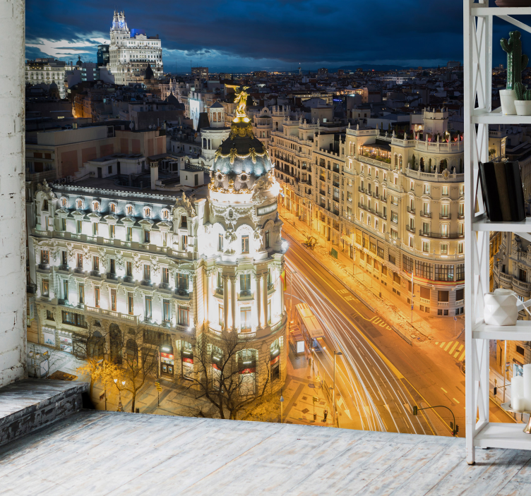 Madrid Gran Vía City wall mural - TenStickers