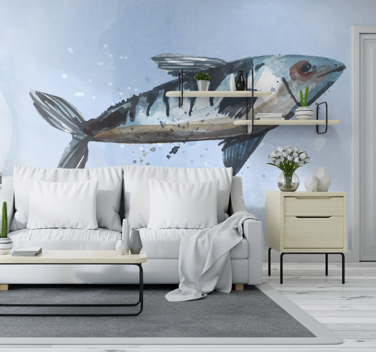 Wall mural master bedroom majestic fish design - TenStickers