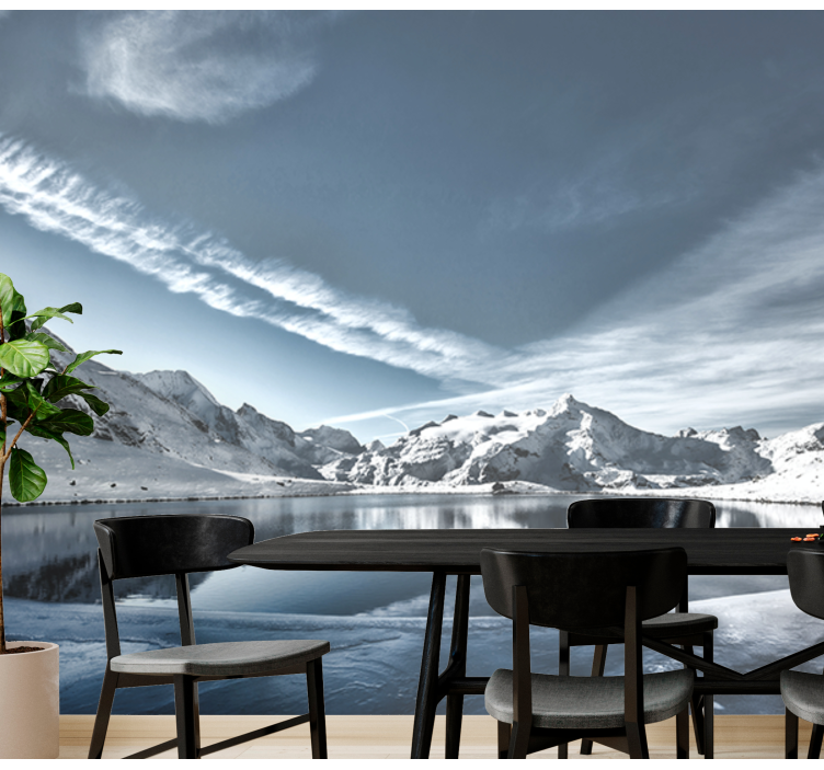 Majestic glacial landscape wall mural mountain - TenStickers