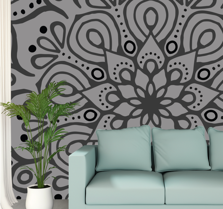 Mandala wall mural intricate mandala design - TenStickers