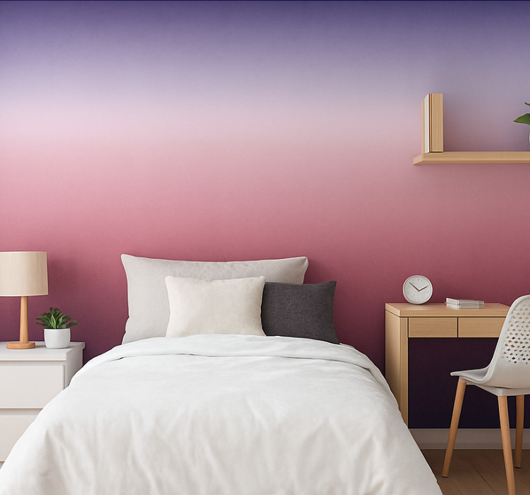 Multiple colour gradient wall mural teen bedroom - TenStickers