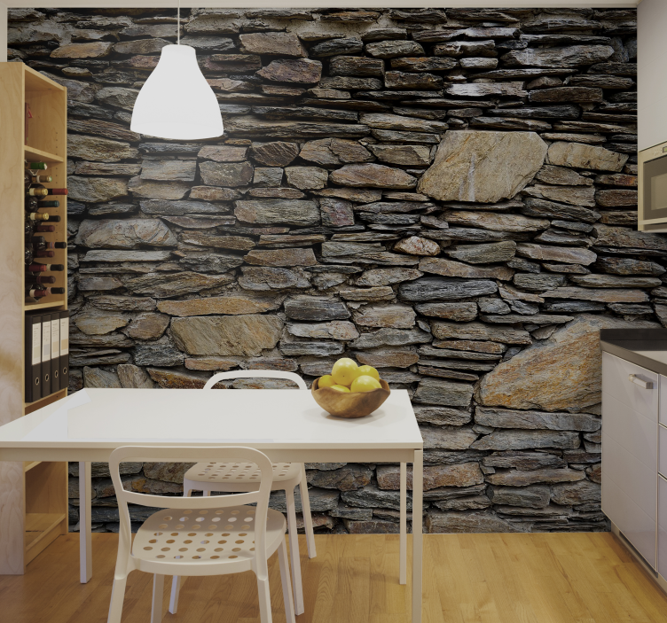 Mural stone wall with natural rock texture - TenStickers
