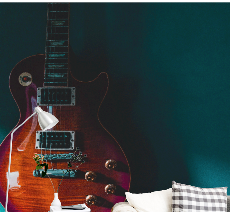 Music wall mural electric guitar design - TenStickers