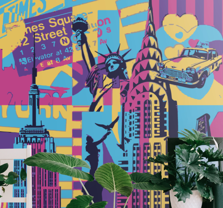New york cityscape city wall mural - TenStickers