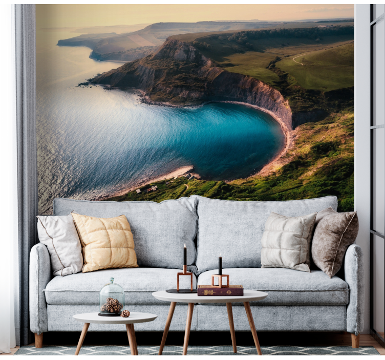 Norwegian landscape seaside nature wall mural - TenStickers