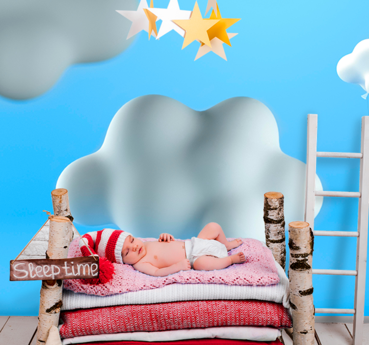 Nursery wall mural skies and celestial bodies - TenStickers