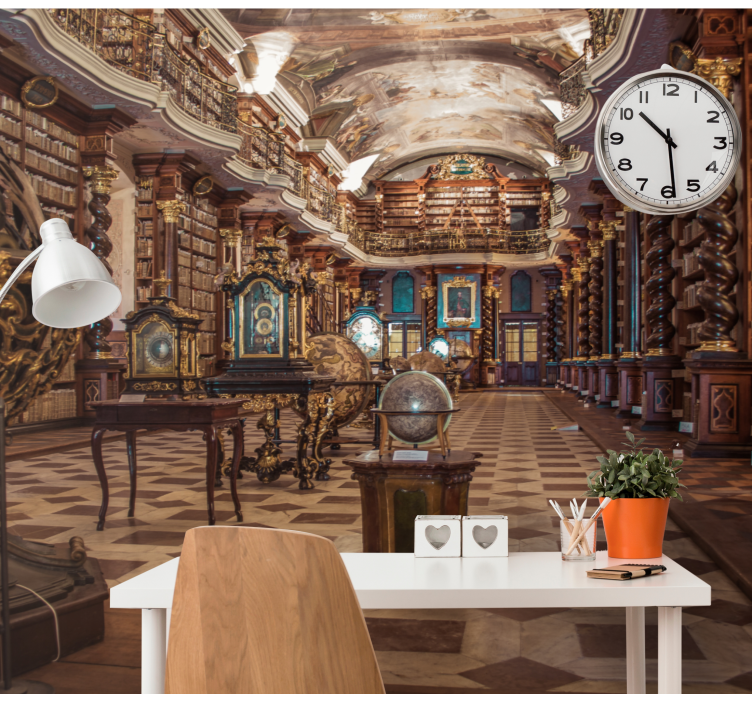 Old library vintage wall mural - TenStickers