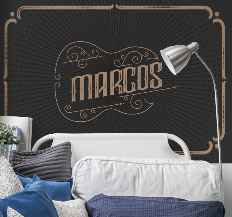 Personalised elegant design wall mural teen bedroom - TenStickers