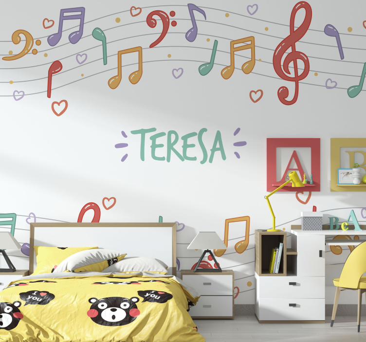Personalized music theme  custom wall mural - TenStickers