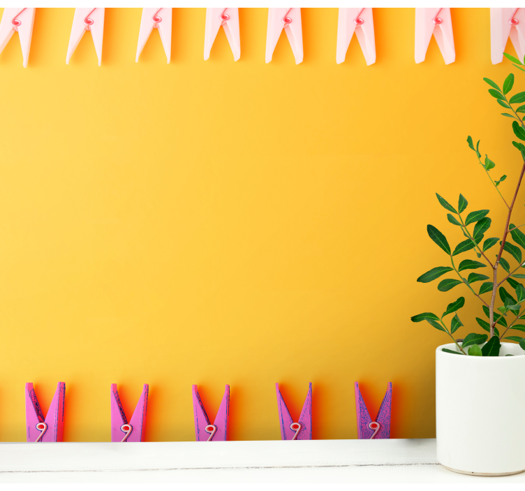 Pink Pegs vintage wall mural - TenStickers