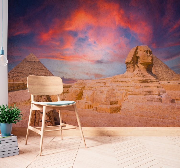 Pyramids and Sphinxes city wall mural - TenStickers