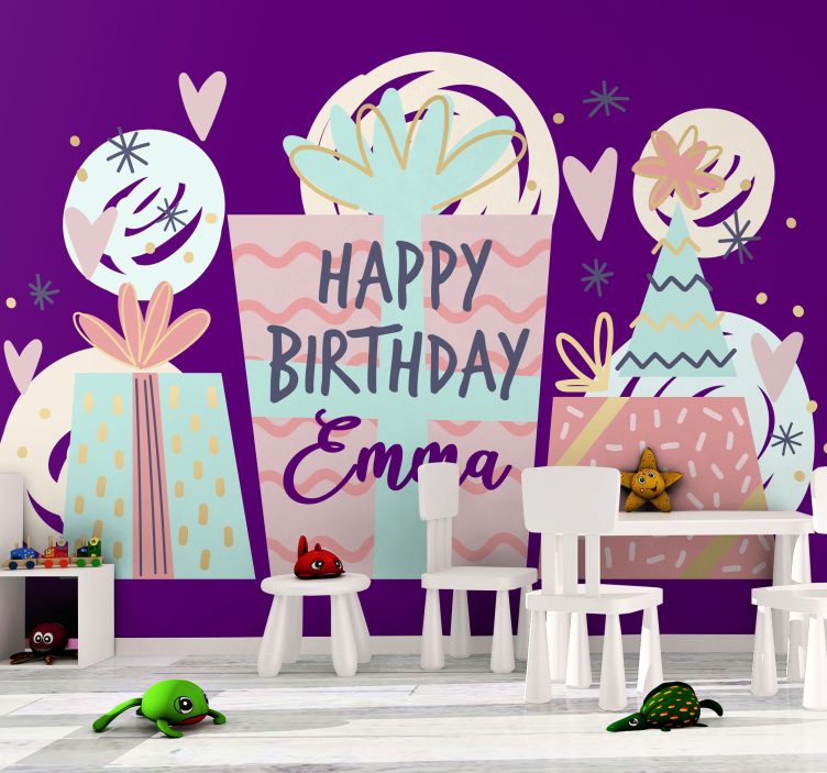Quote wall mural birthday gift celebration - TenStickers