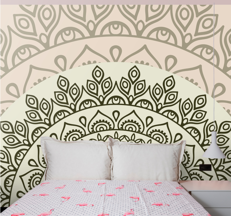 Raising sun indian pattern Mandala Wall Mural - TenStickers