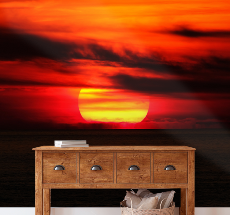 Red sky aesthetic colours Wall Mural - TenStickers