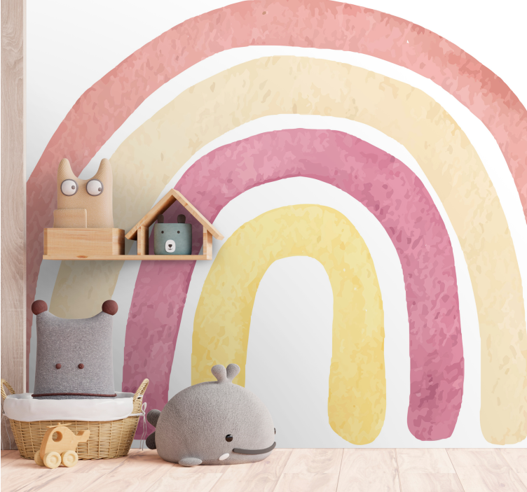 Romantic wall mural soft rainbow arches - TenStickers