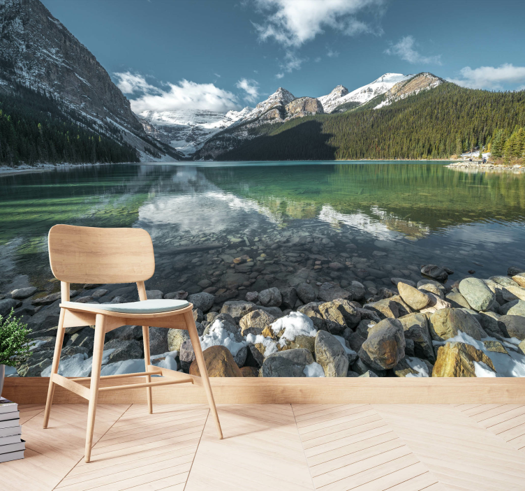 Sky lake and mountains Sky Wall Mural - TenStickers