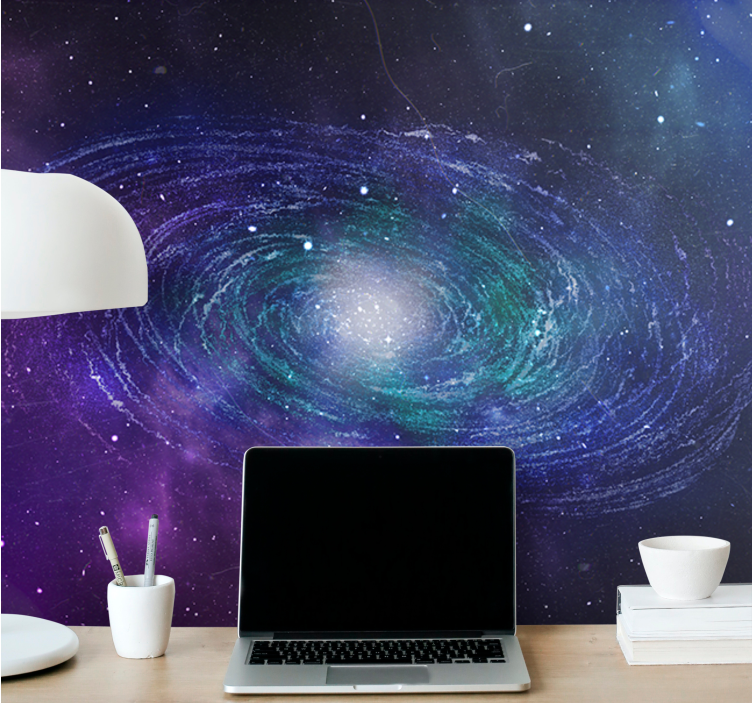 Space wall mural cosmic spin - TenStickers