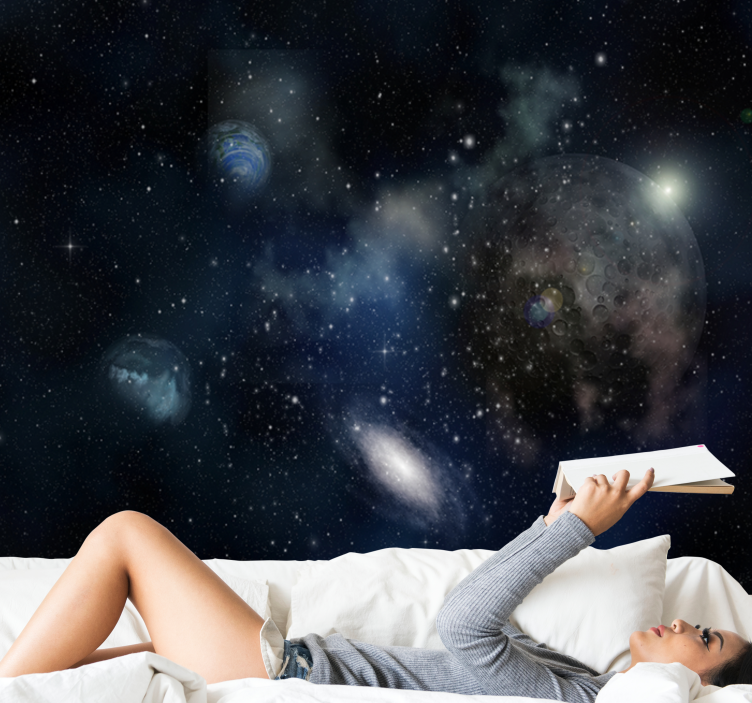 Space wall mural galactic exploration design - TenStickers