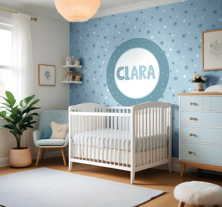 Stars pattern nursery wall mural - TenStickers