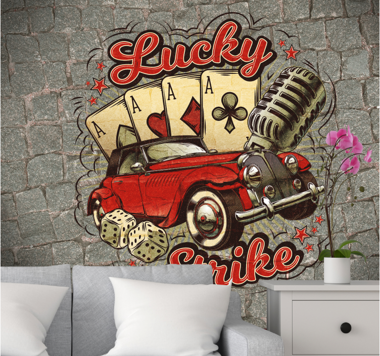 Stone vintage  Car wall mural - TenStickers