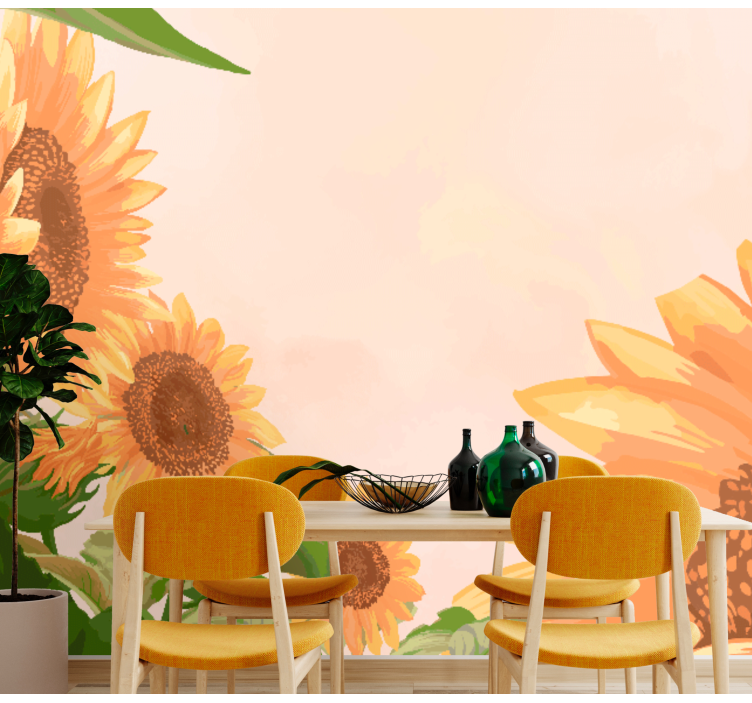Sunflower Bloom flower wall mural - TenStickers