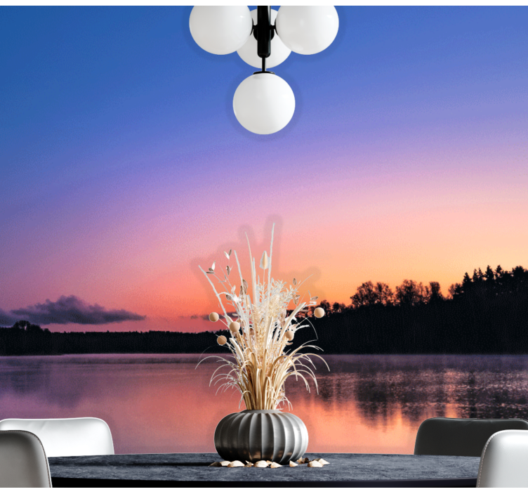 Sunset Mazury Lake  lake wall mural - TenStickers