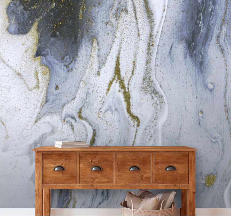 Texture wall mural elegant marble swirls - TenStickers