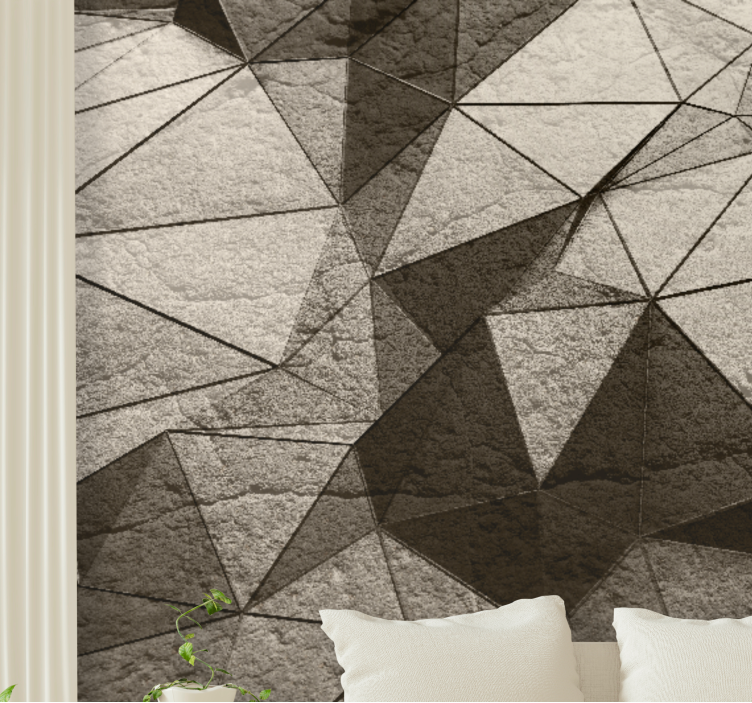Texture wall mural geometric composition design - TenStickers