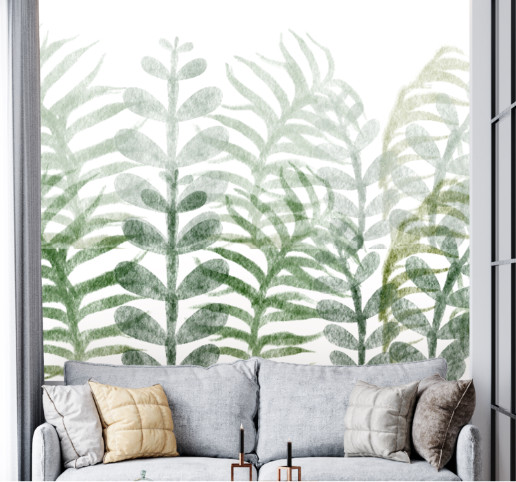 Tropical Palm Leaf nature wall mural - TenStickers