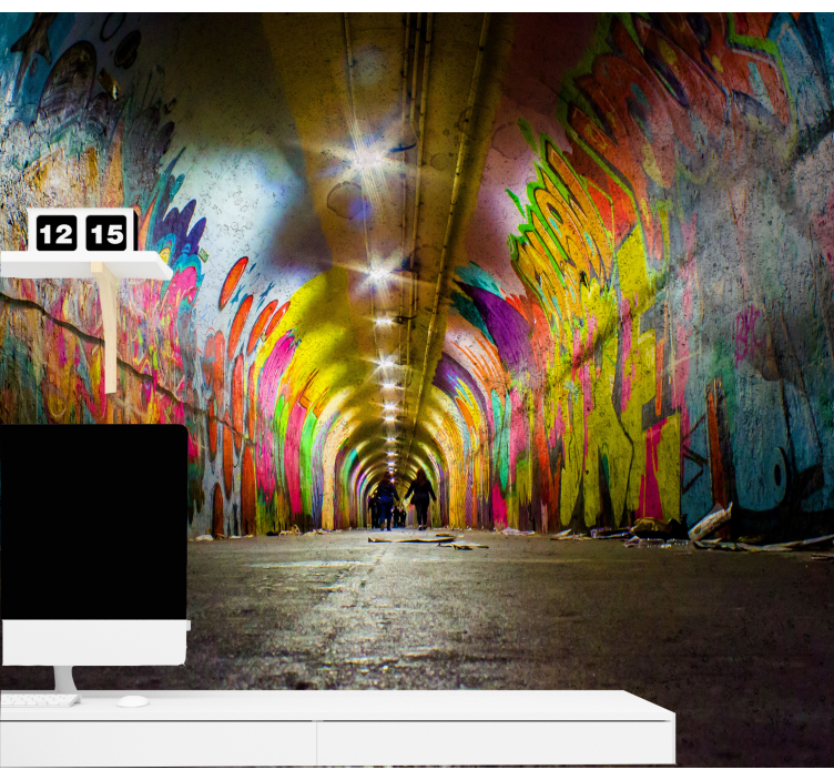 Tunnel Graffiti Urban Art Wall Mural - TenStickers