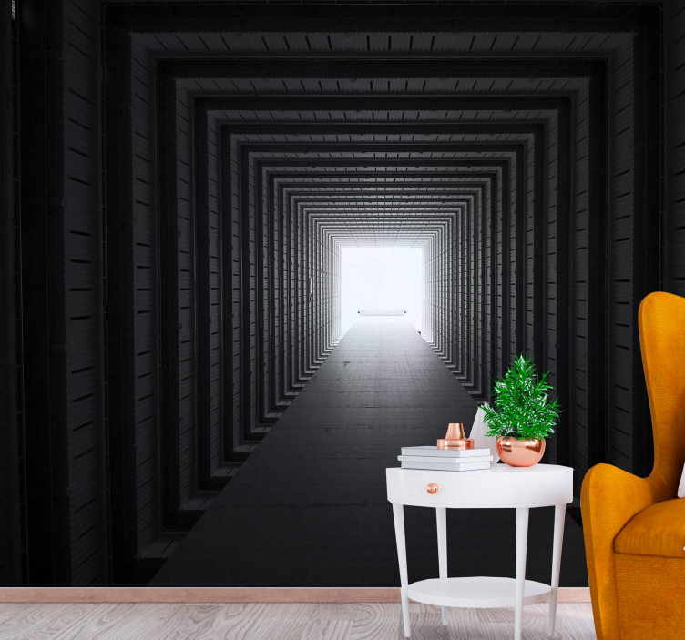 Tunnel Perspective View abstract wall mural - TenStickers
