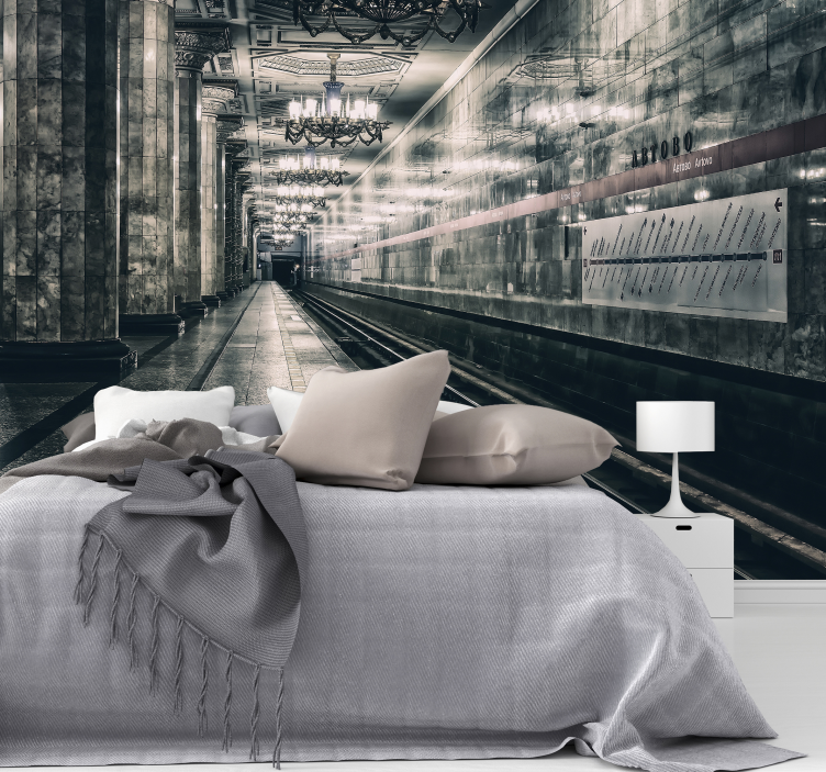 Unique metro Platform wall mural - TenStickers