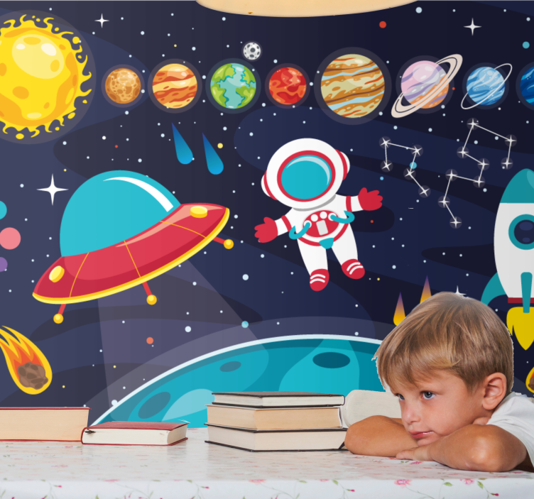 Wall mural fantasy cosmic adventure design - TenStickers