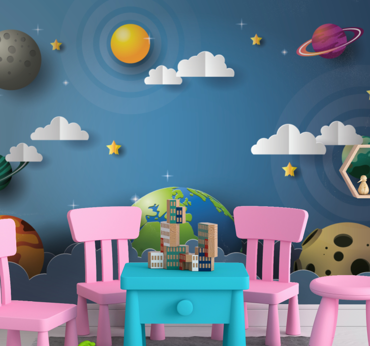 Wall mural fantasy cosmic dream landscape - TenStickers