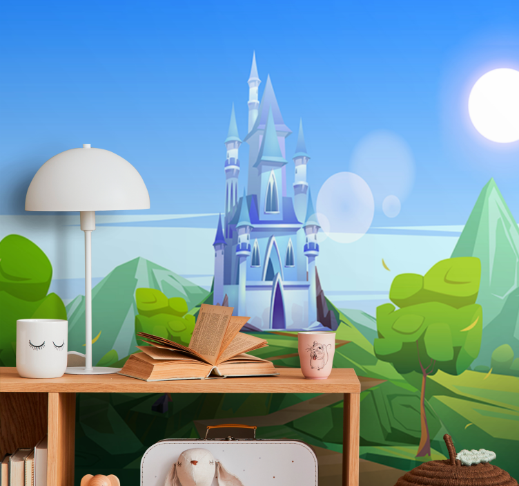 Wall mural fantasy enchanting castle scenery - TenStickers