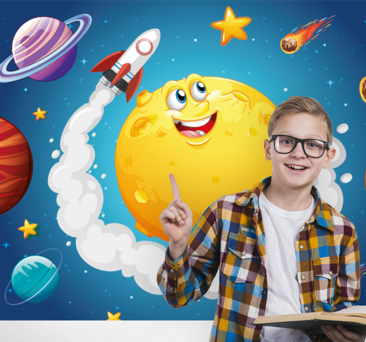 Wall mural fantasy space adventure design - TenStickers