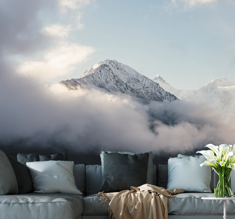 Wall mural mountain grand frosty peaks - TenStickers