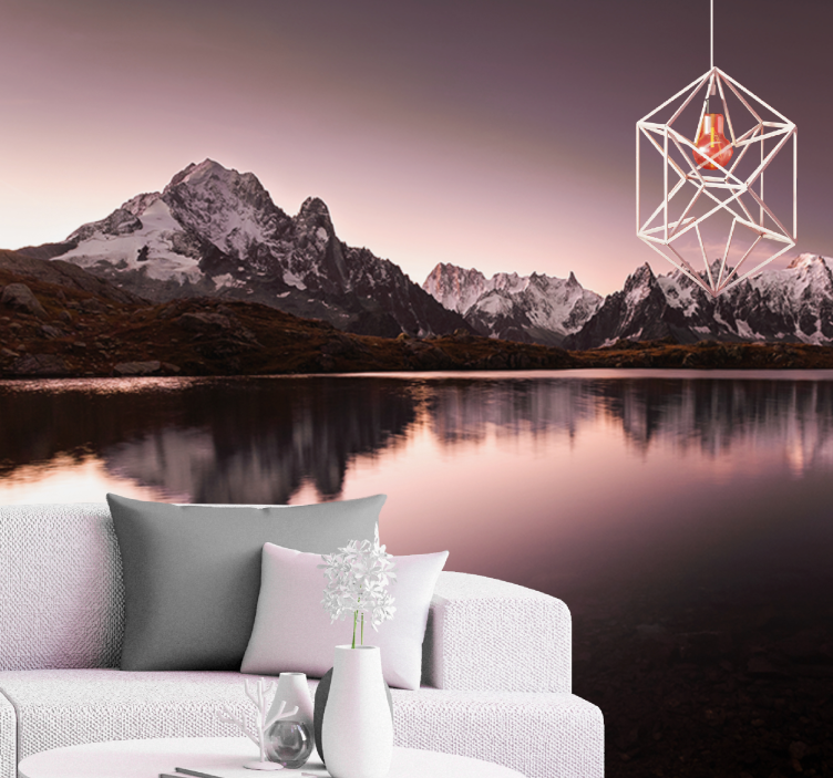 Wall mural mountain grand mountain reflection - TenStickers