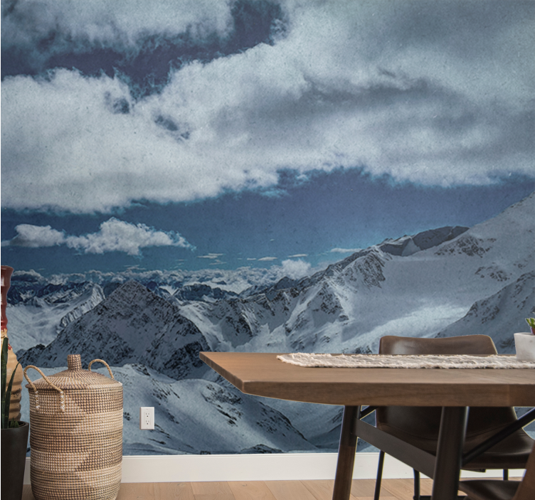 Wall mural mountain snow-capped peaks - TenStickers